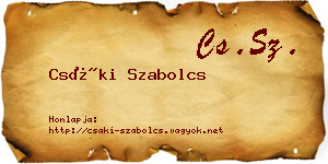 Csáki Szabolcs névjegykártya